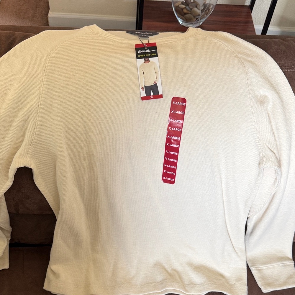 Kirkland Signature Men's Off-White Crewneck Sweater